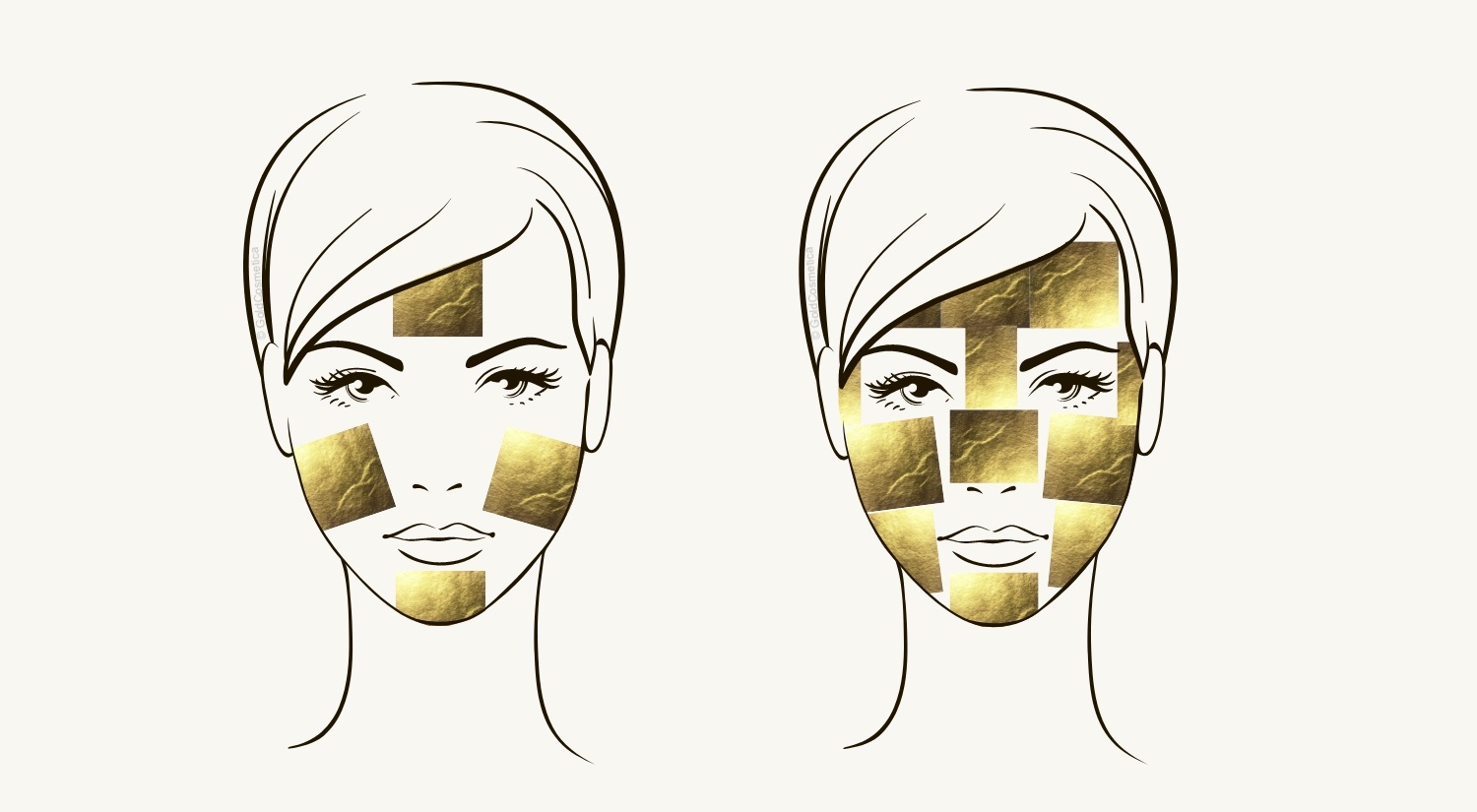 Gesichter mit Blattgold wie viele Blätter Gold werden für eine Gesichtsbehandlung mit Blattgold benötigt?