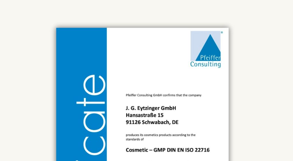 GoldCosmetica Cosmetic - GMP DIN EN ISO 22716 Titelbild
